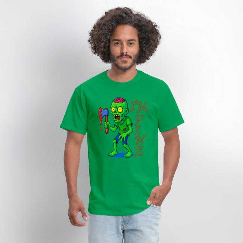Zombie Humor – I’m Fine Axe Cartoon Design