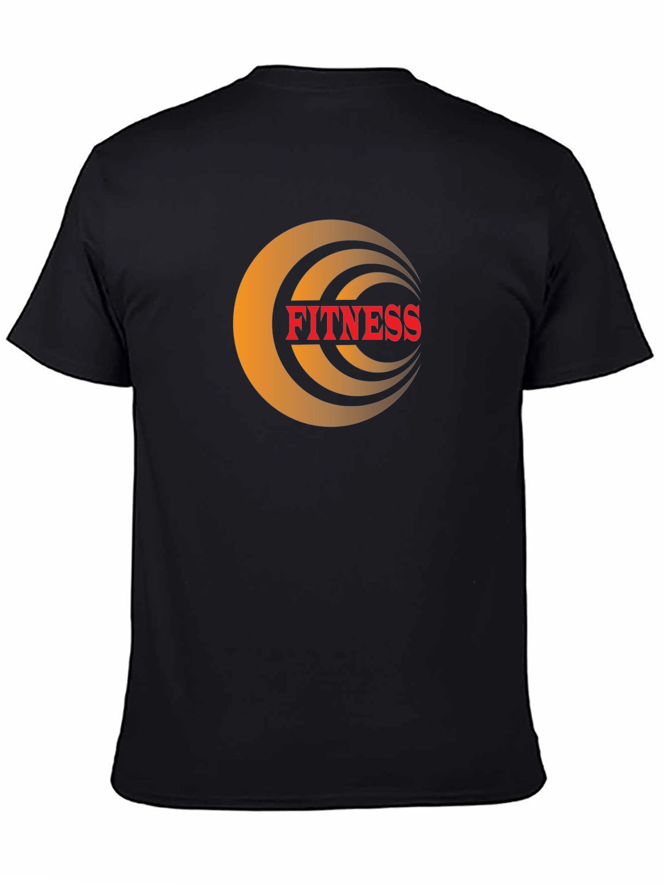 Fitness Graphic Tee - Black Crew Neck T-Shirt