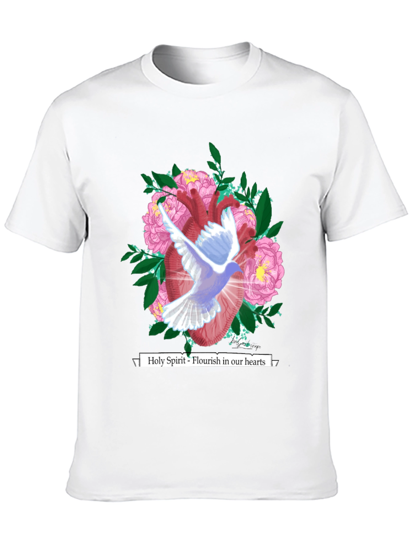 Holy Spirit Heart Graphic Tee