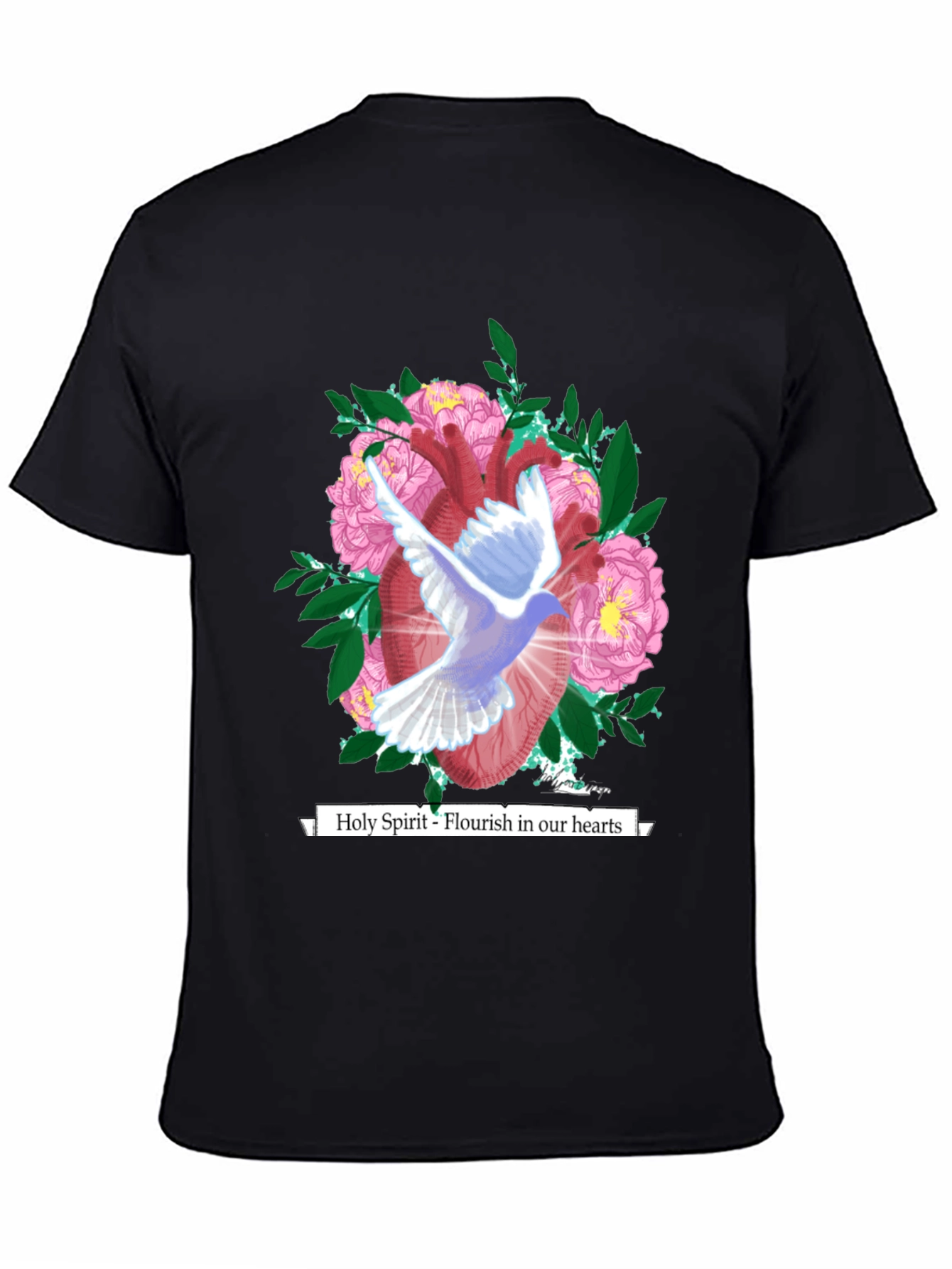 Holy Spirit Heart Graphic Tee