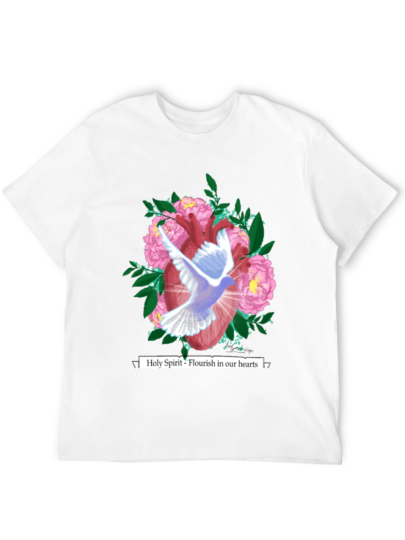 Holy Spirit Heart Graphic Tee