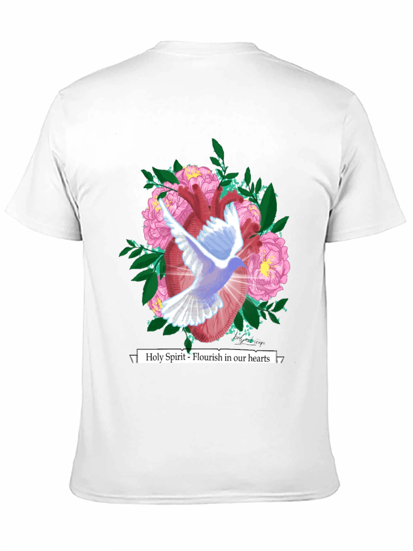 Holy Spirit Heart Graphic Tee