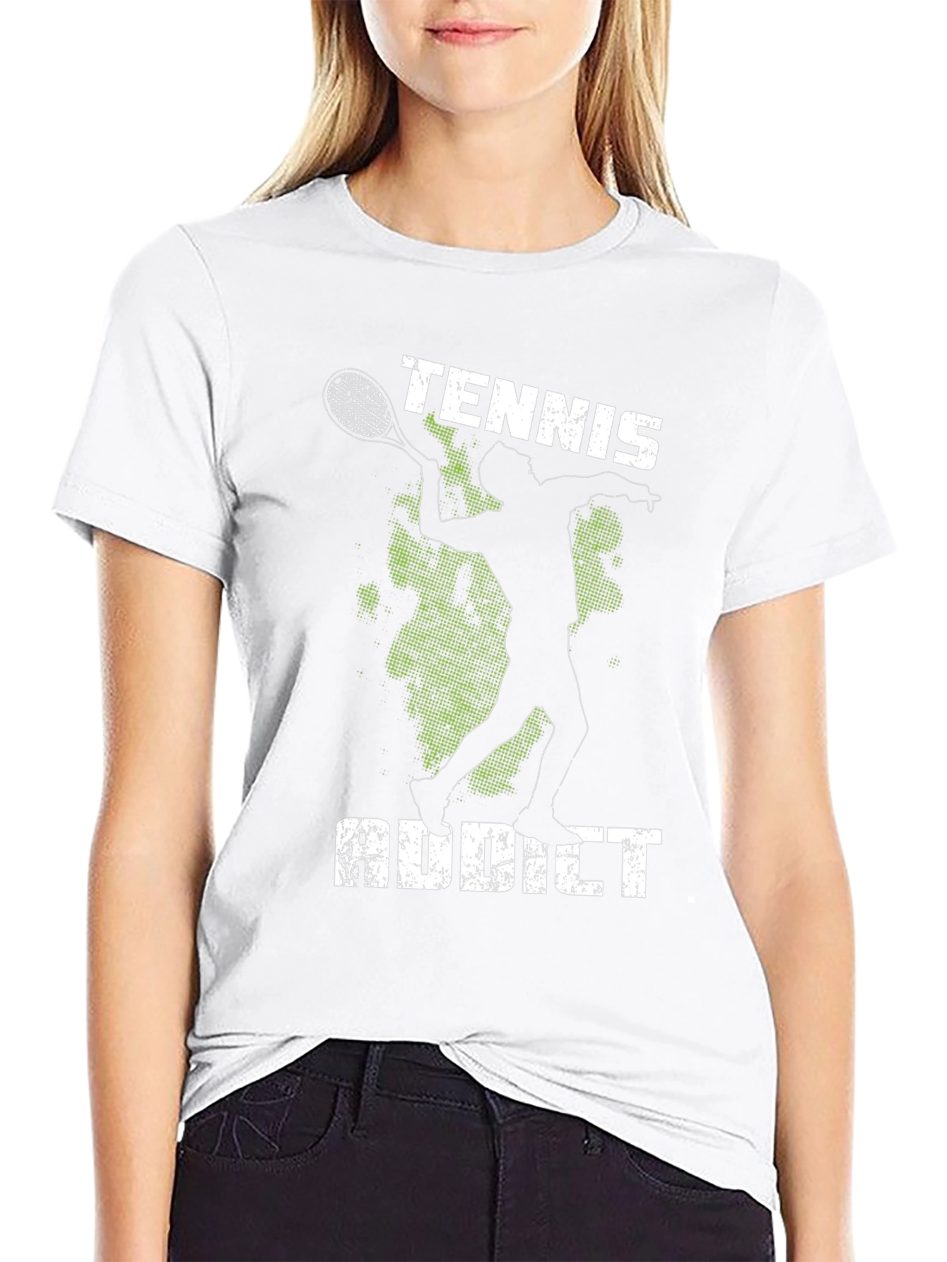 Tennis Addict Graphic Tee - Black Cotton T-Shirt