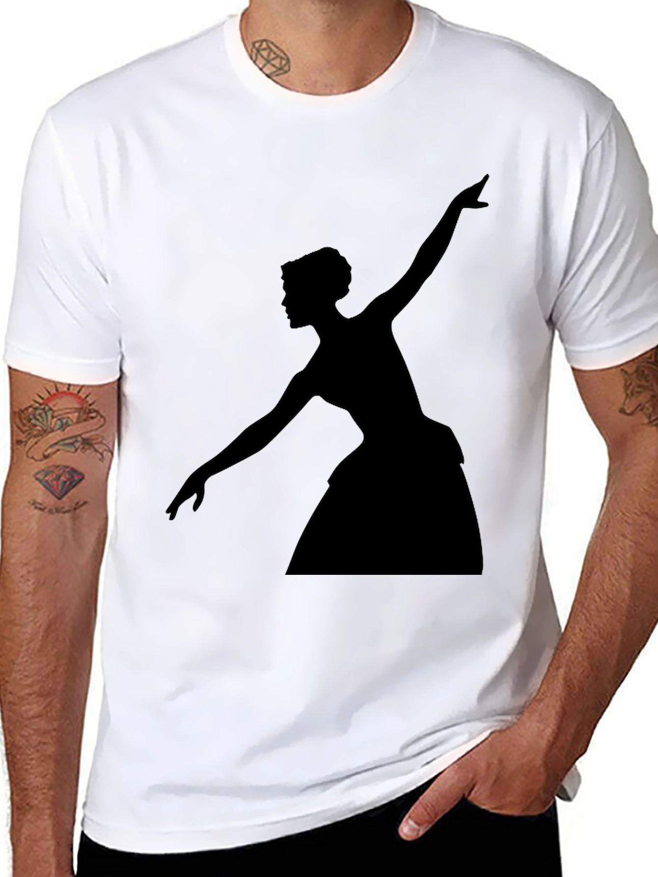 Ballerina Silhouette Black T-Shirt