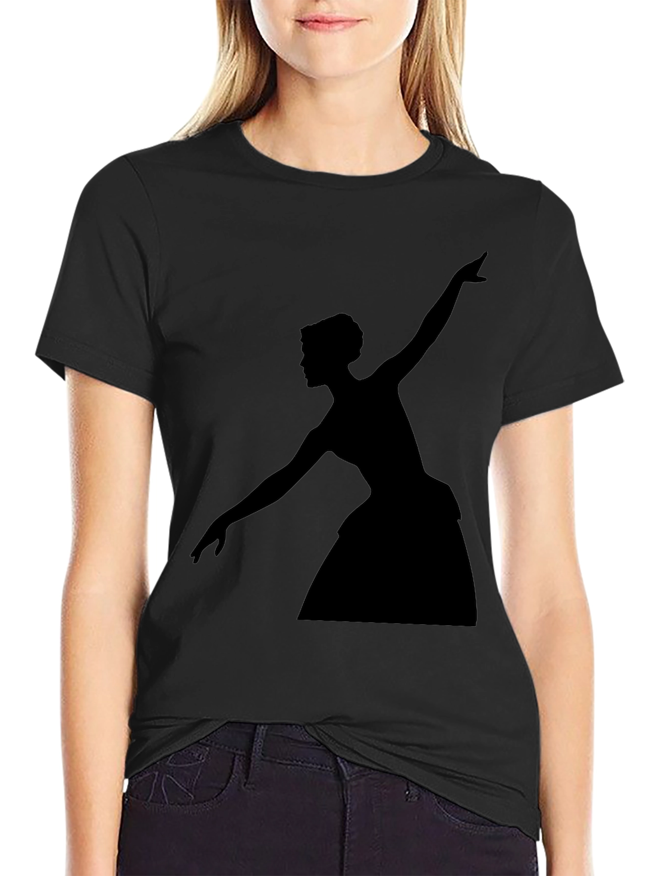 Ballerina Silhouette Black T-Shirt