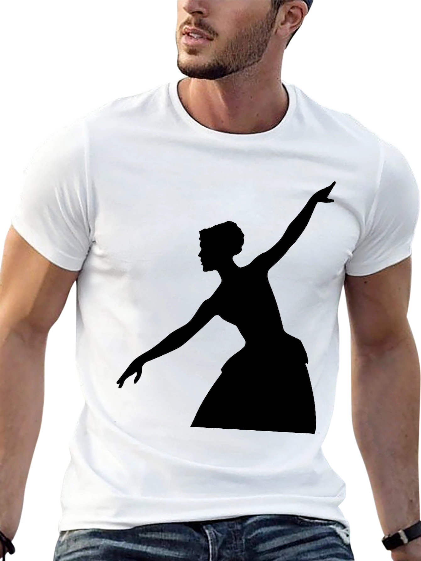 Ballerina Silhouette Black T-Shirt