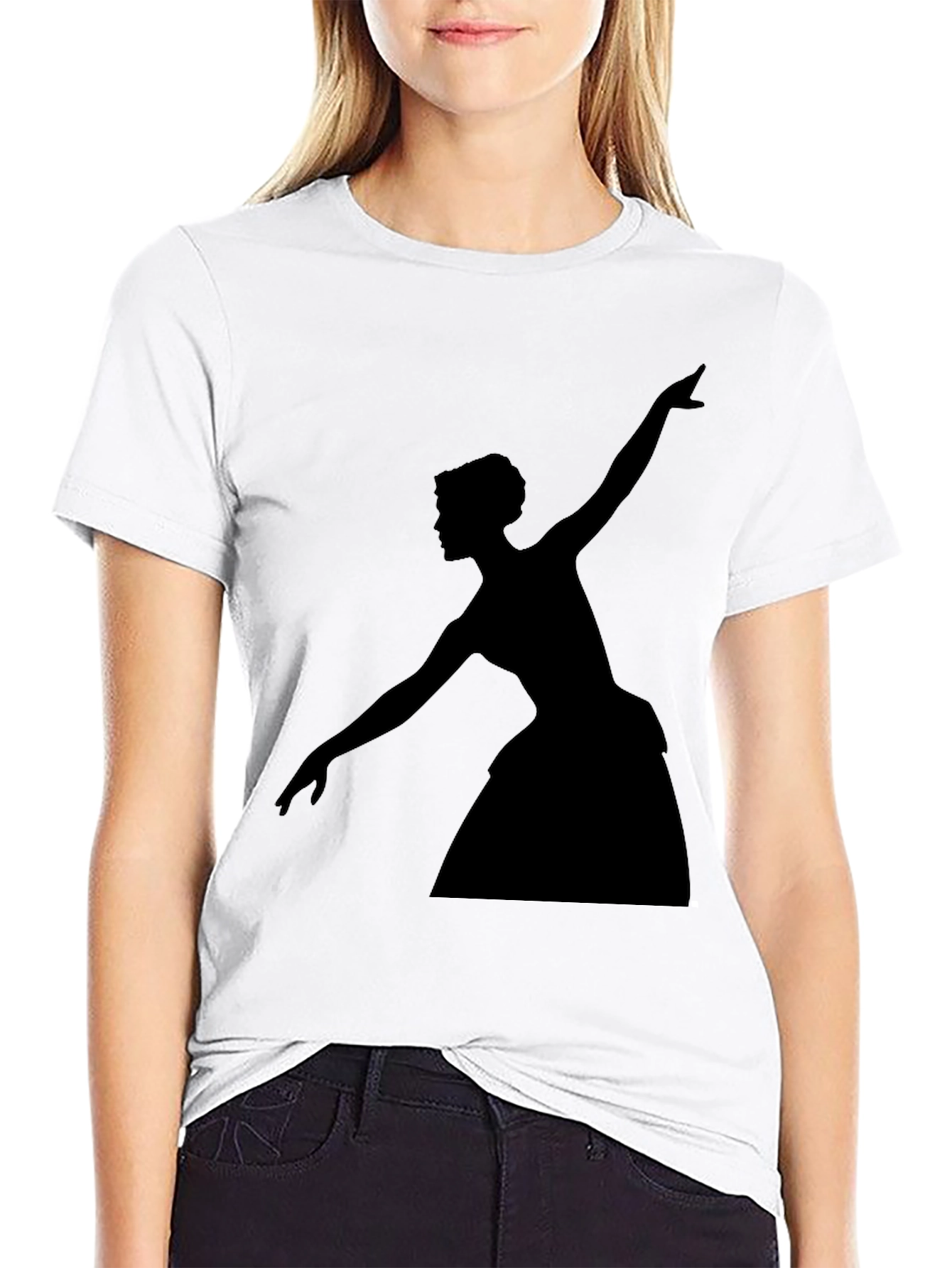 Ballerina Silhouette Black T-Shirt
