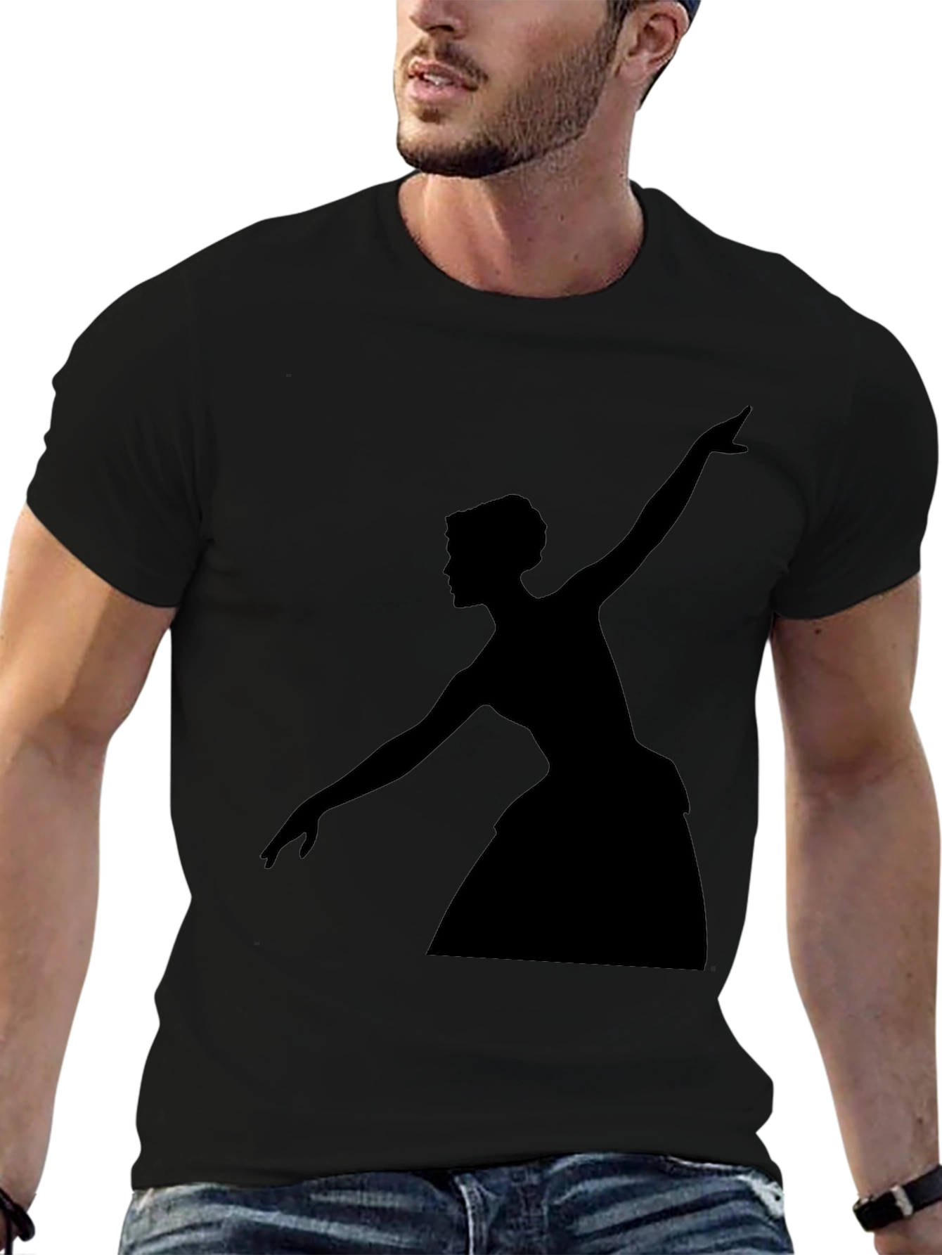 Ballerina Silhouette Black T-Shirt