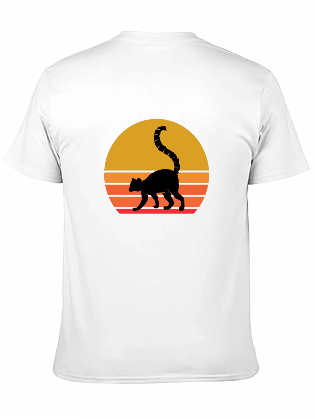 Retro Sunset Lemur Graphic T-Shirt