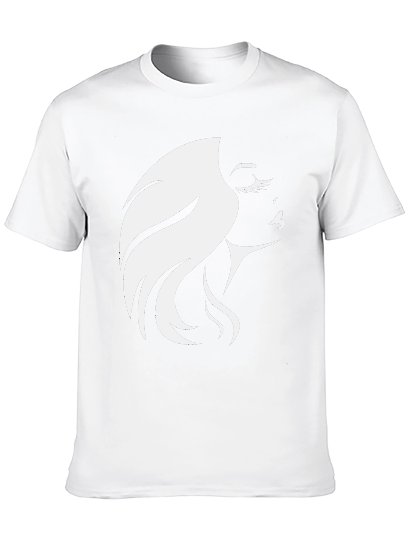 Elegant Woman Silhouette Graphic Tee - Black