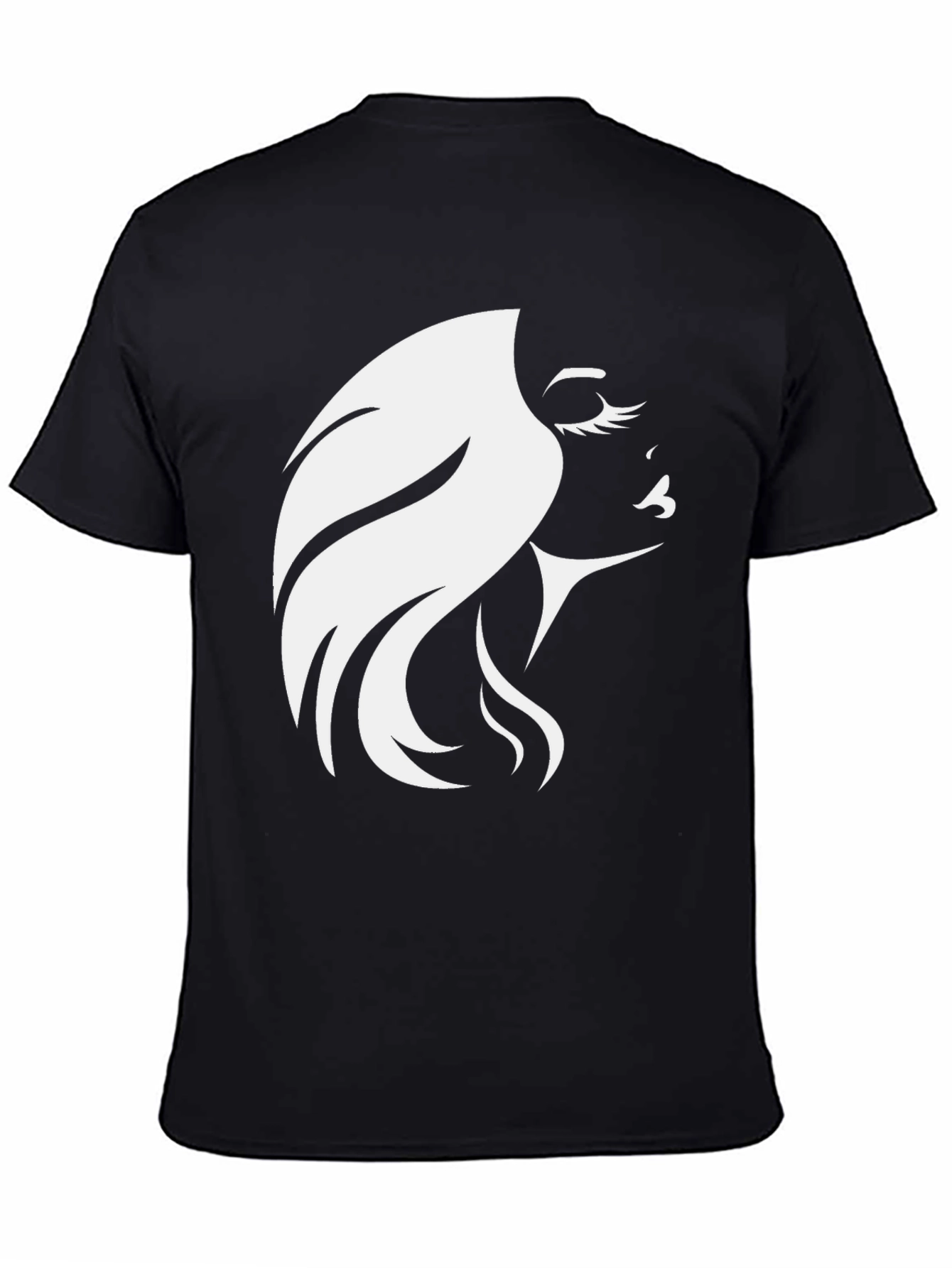 Elegant Woman Silhouette Graphic Tee - Black