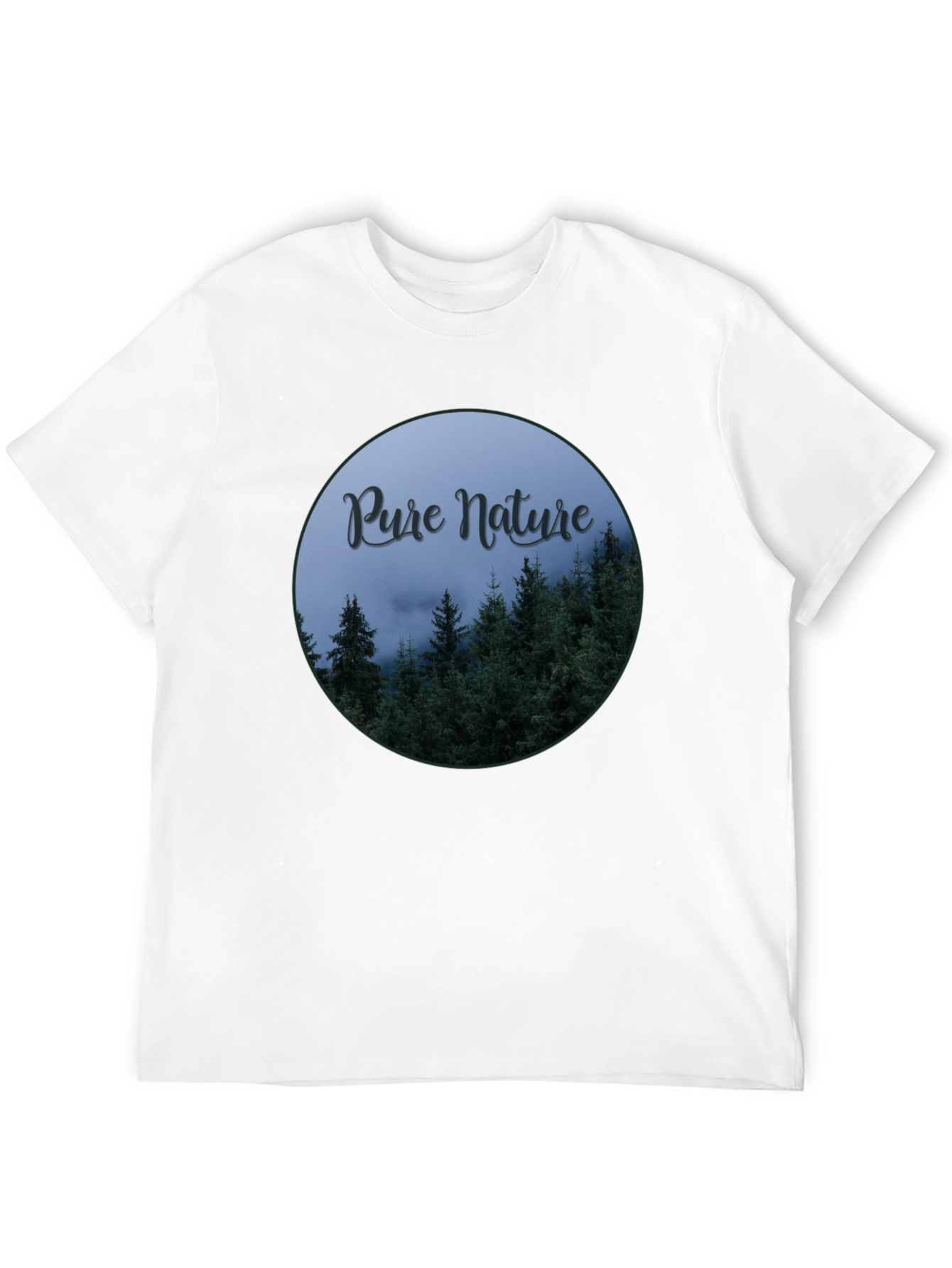 Pure Nature Forest Graphic Tee - Black