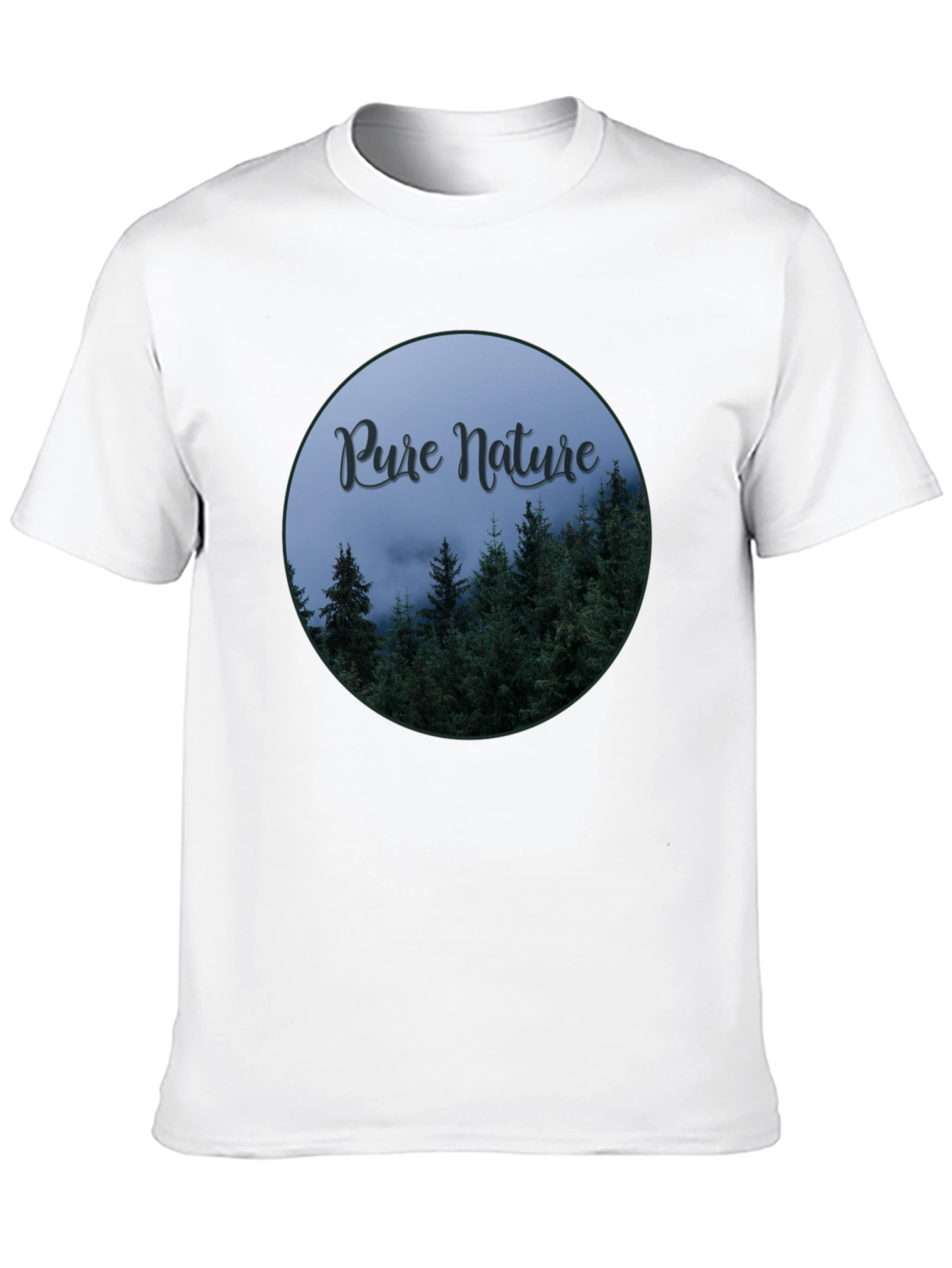 Pure Nature Forest Graphic Tee - Black