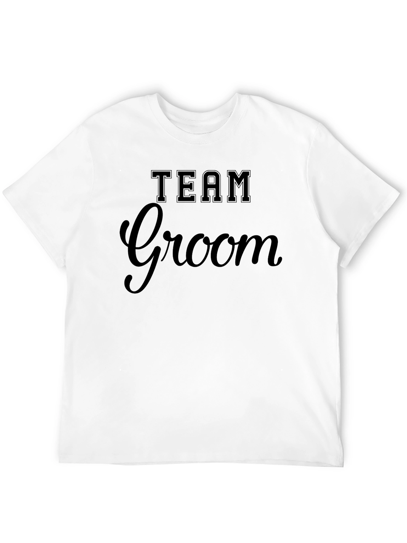 Team Groom Black T-Shirt Wedding Party