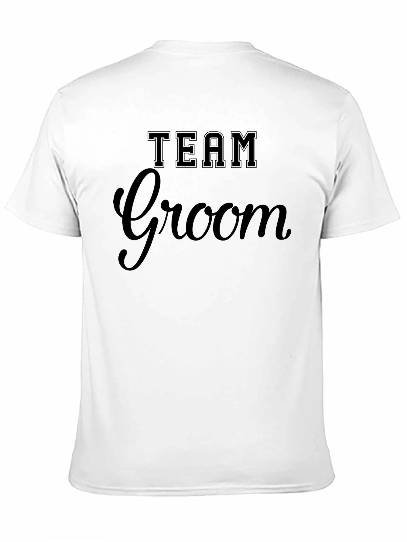 Team Groom Black T-Shirt Wedding Party