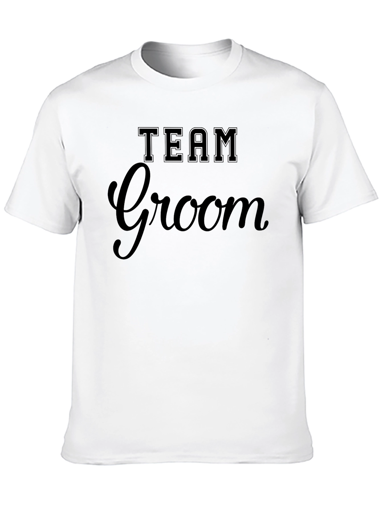 Team Groom Black T-Shirt Wedding Party