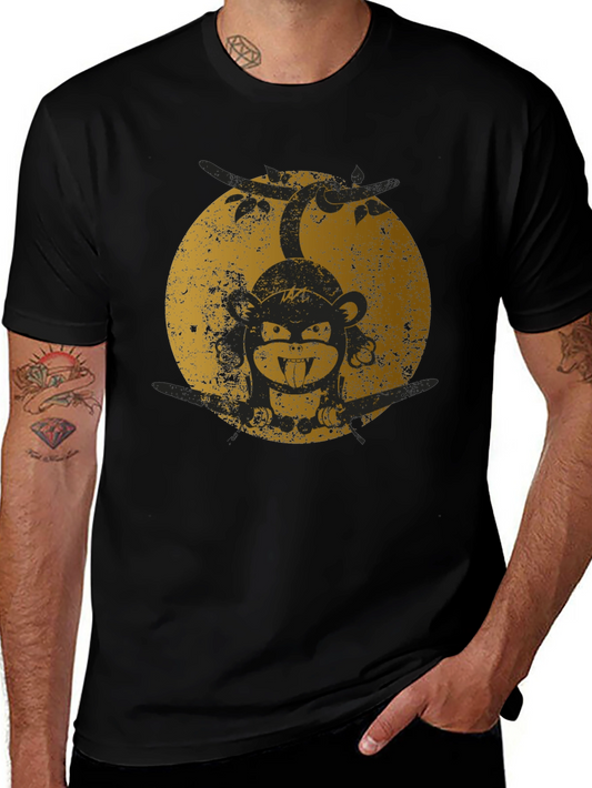 Monkey Business Black Graphic T-Shirt