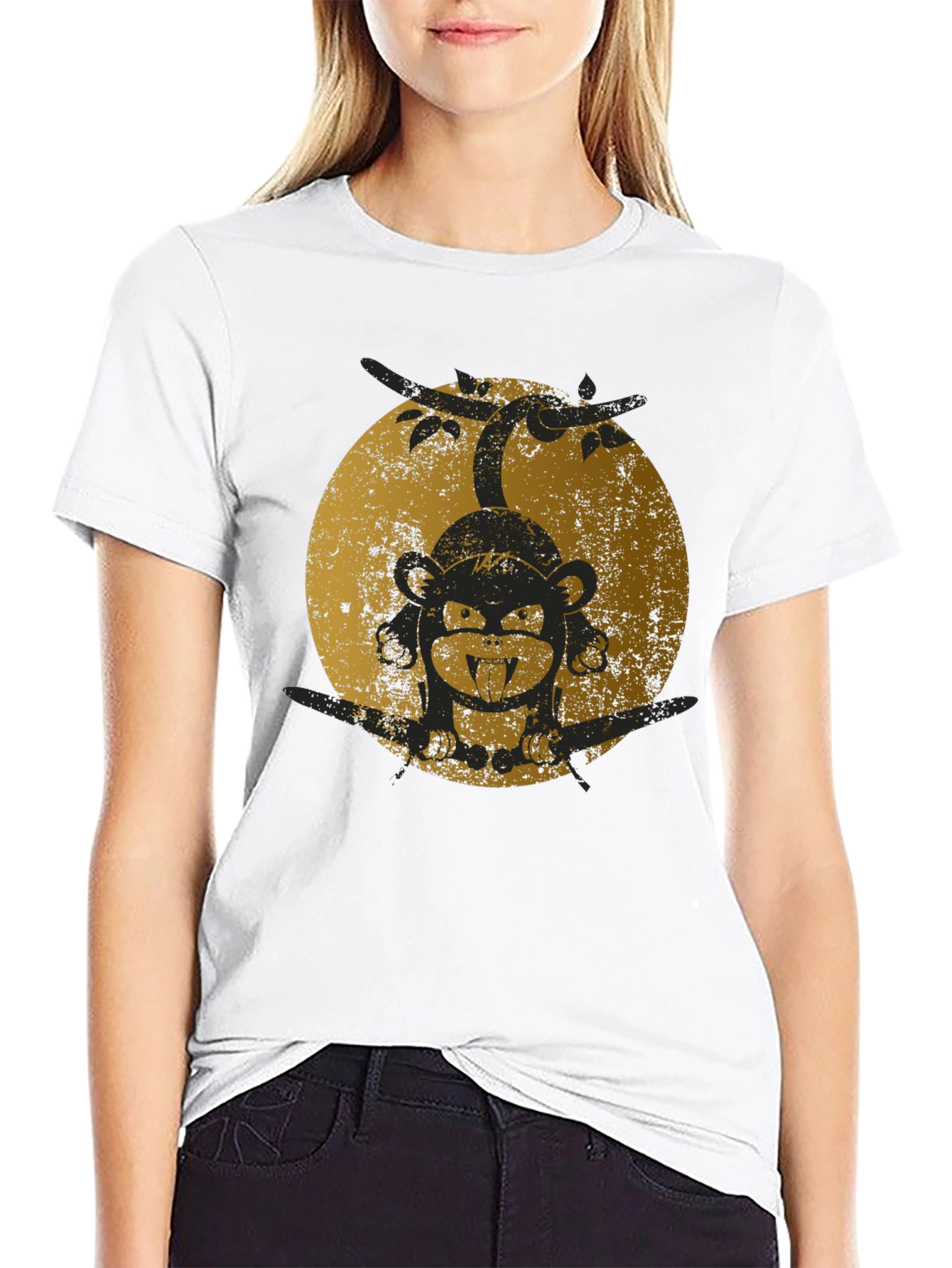 Monkey Business Black Graphic T-Shirt