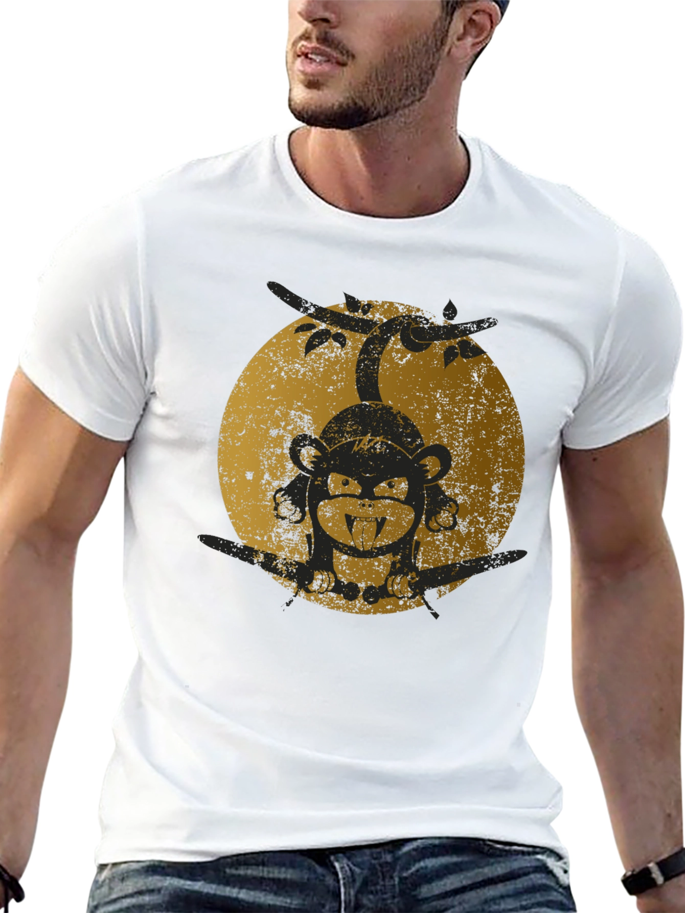 Monkey Business Black Graphic T-Shirt
