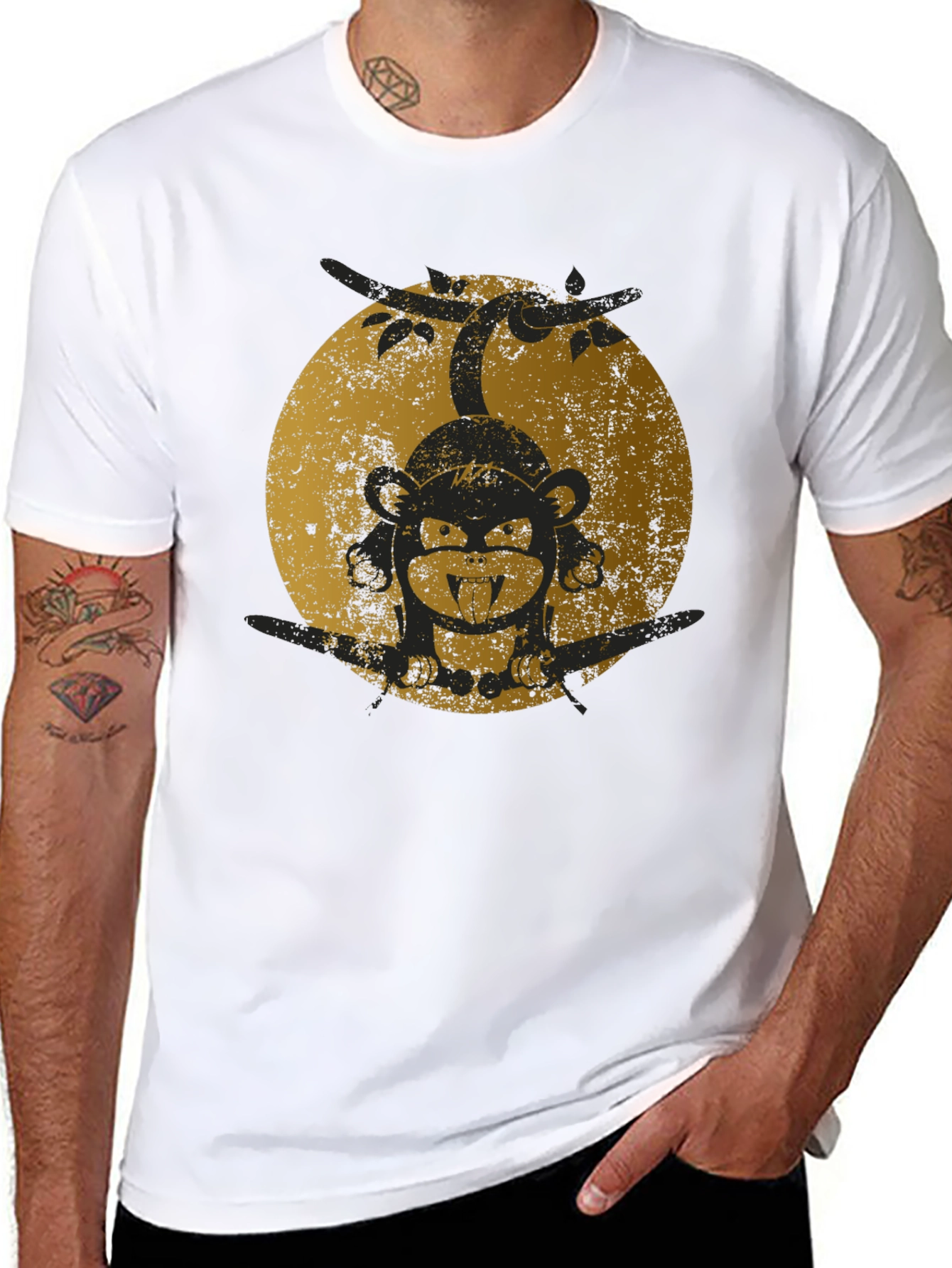 Monkey Business Black Graphic T-Shirt