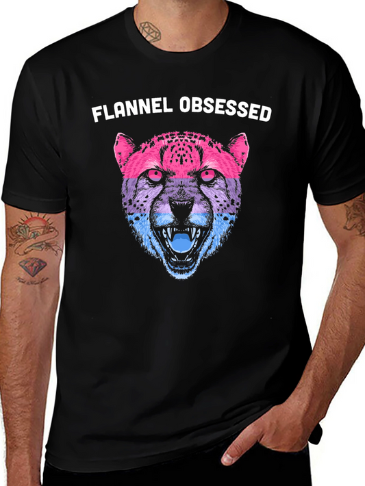 Flannel Obsessed Cheetah Graphic Tee