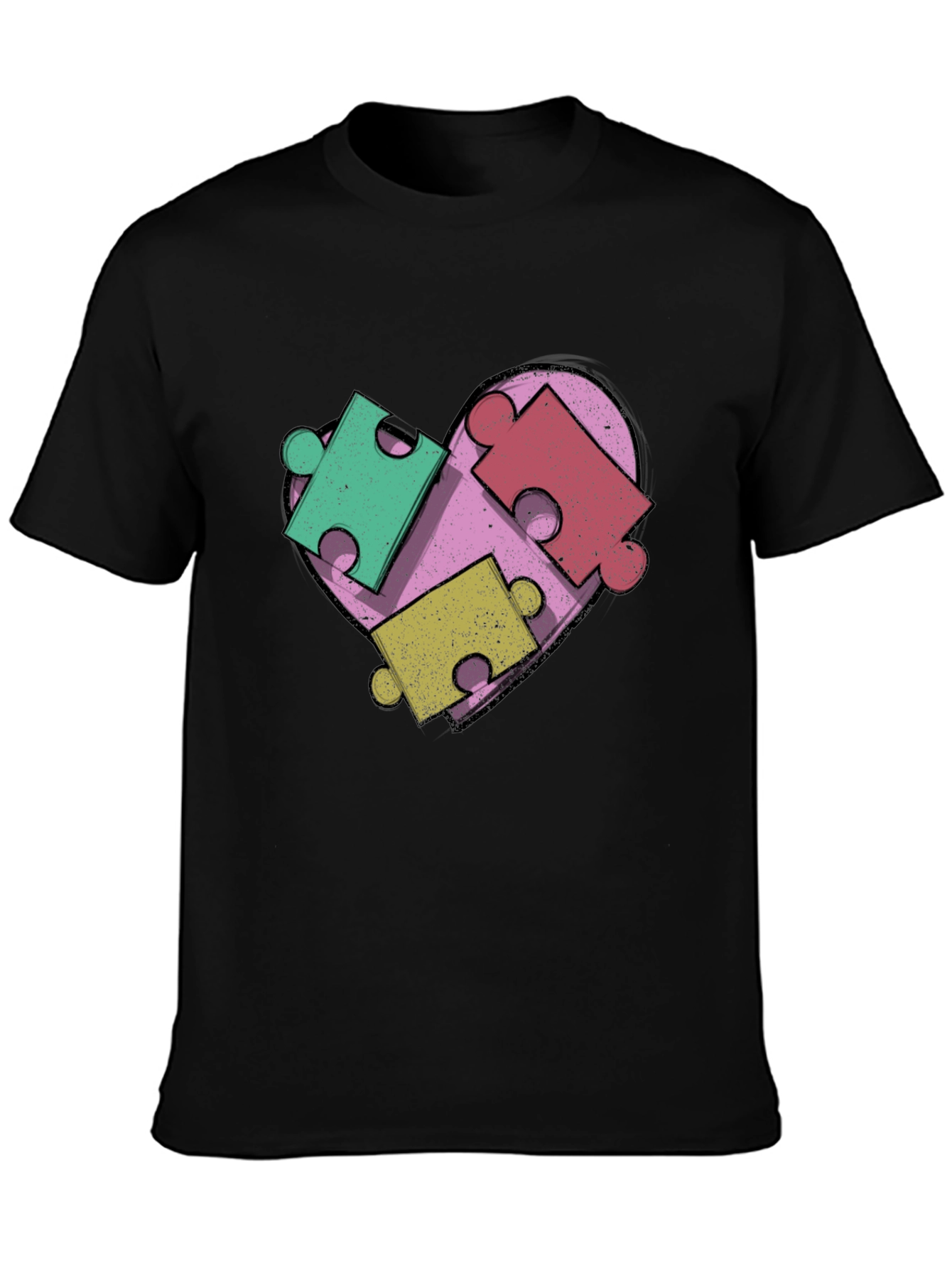 Autism Awareness Heart Puzzle T-Shirt