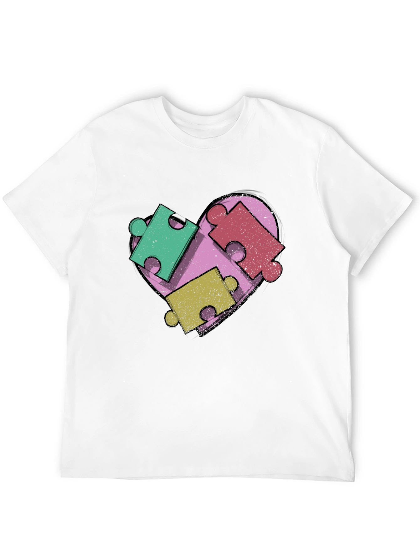 Autism Awareness Heart Puzzle T-Shirt