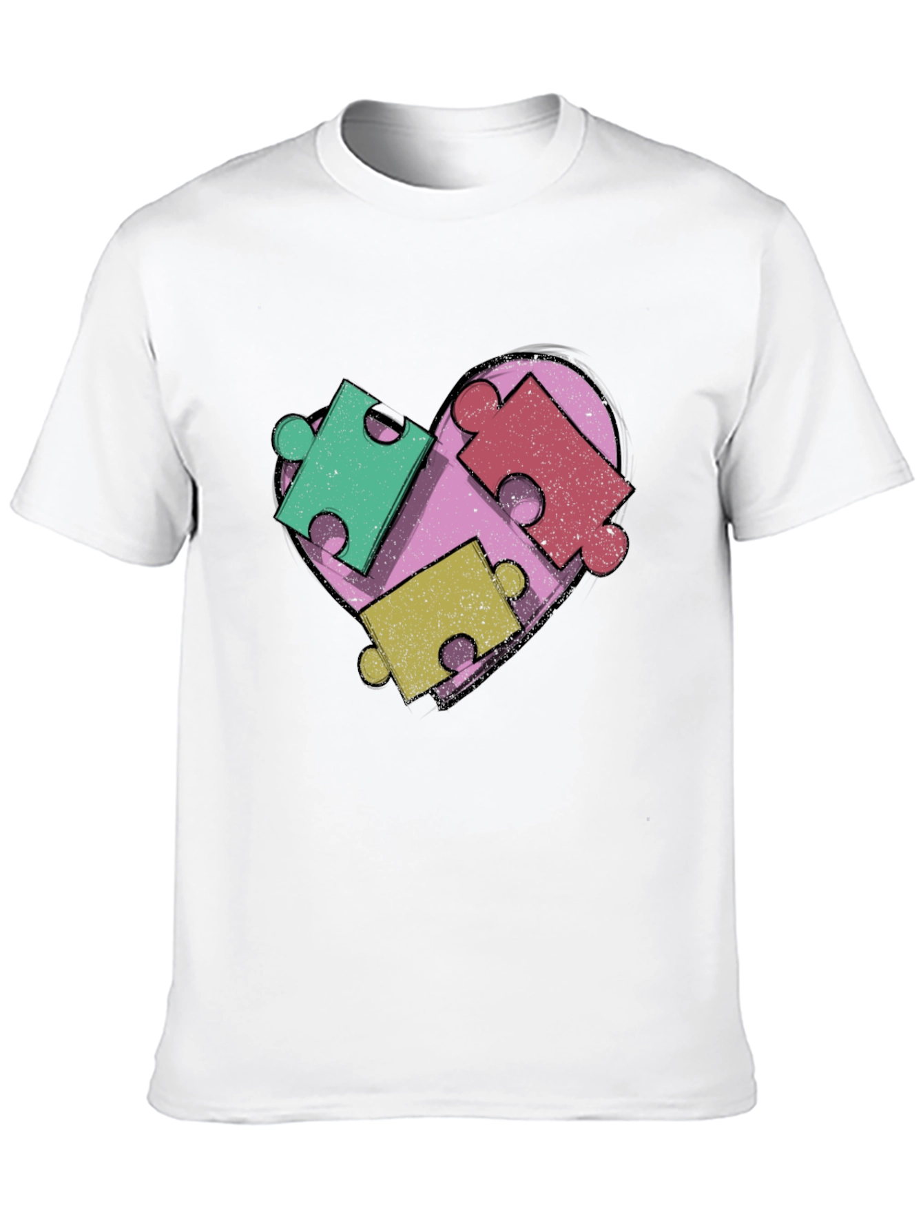 Autism Awareness Heart Puzzle T-Shirt