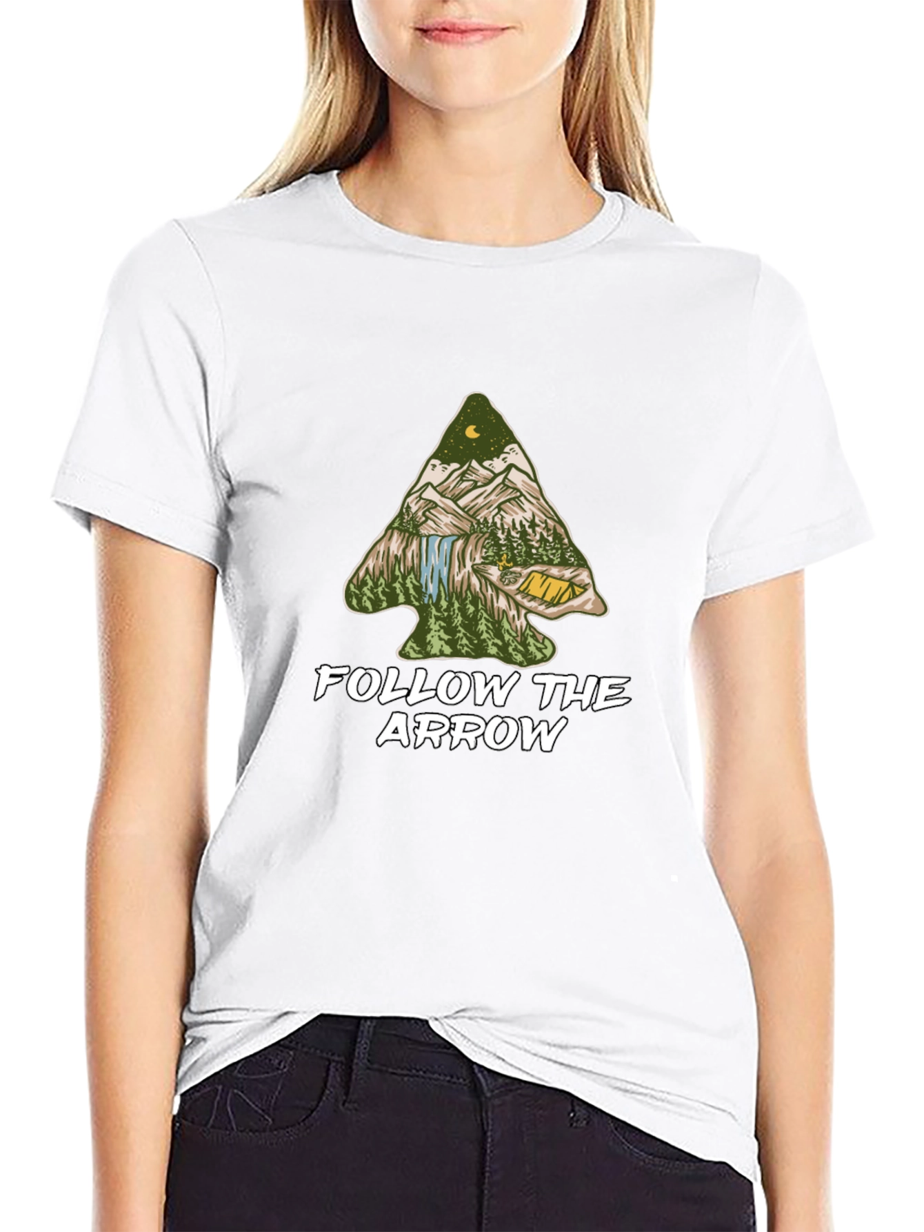 Follow the Arrow Camping Graphic Tee