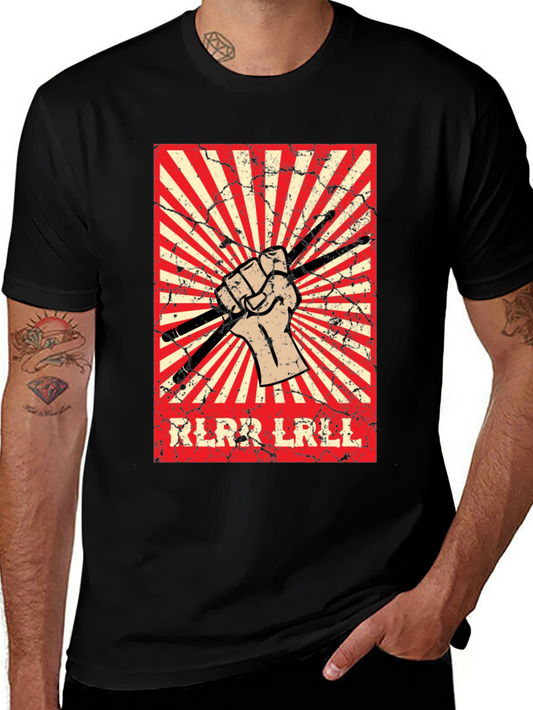 Drummer Hand Drumsticks Graphic Tee