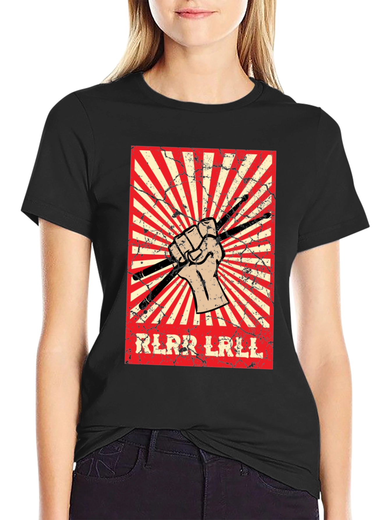 Drummer Hand Drumsticks Graphic Tee