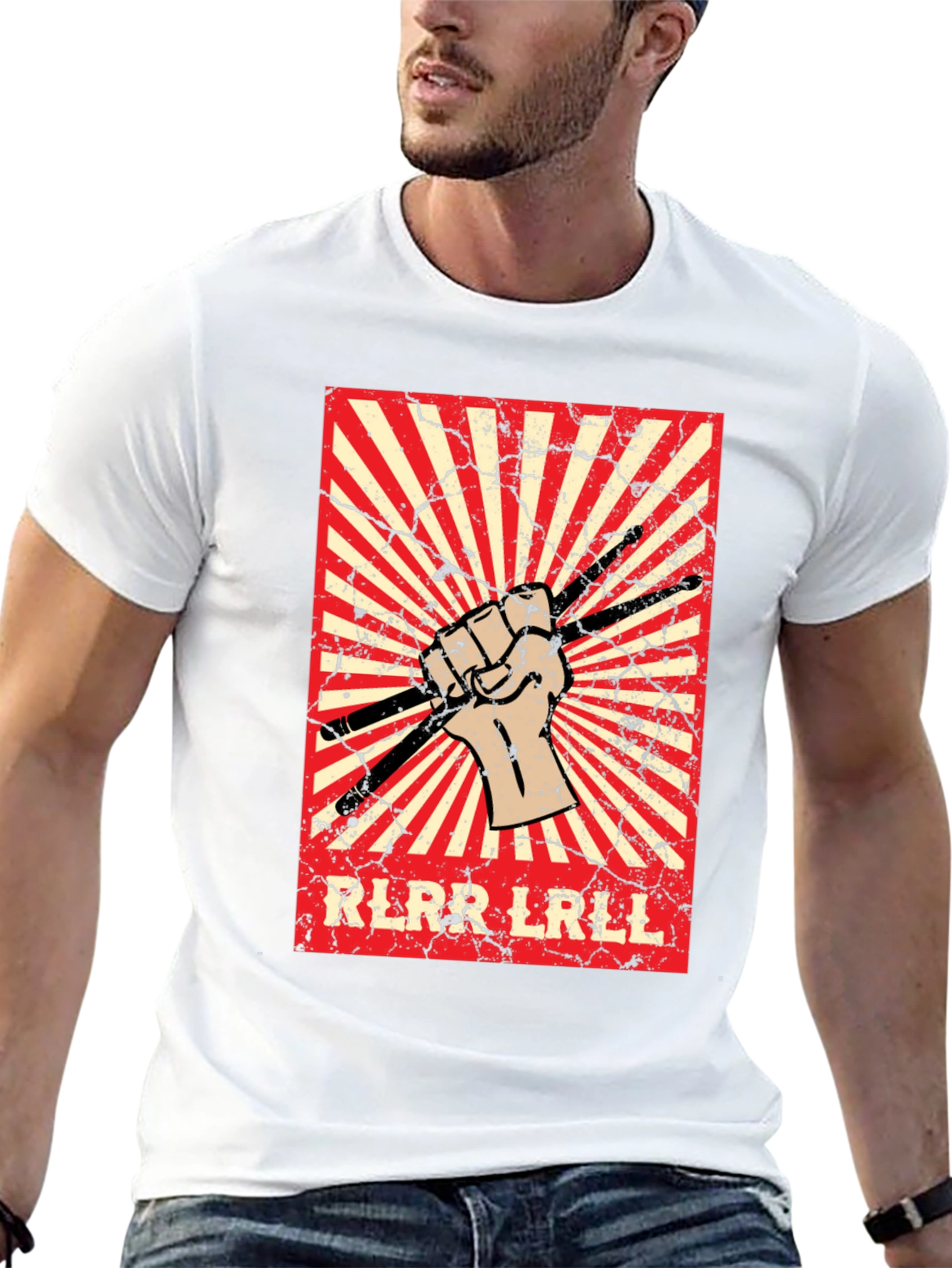 Drummer Hand Drumsticks Graphic Tee