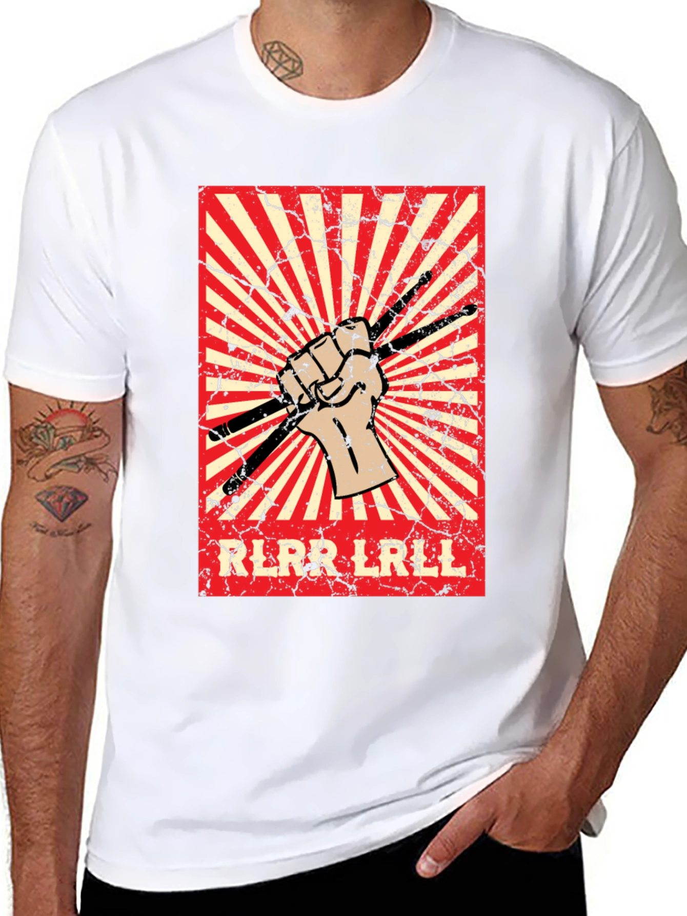 Drummer Hand Drumsticks Graphic Tee
