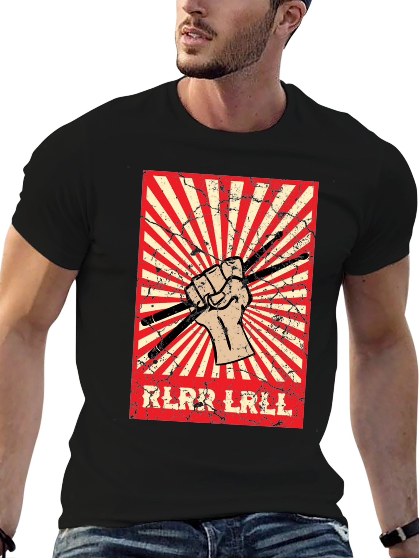 Drummer Hand Drumsticks Graphic Tee