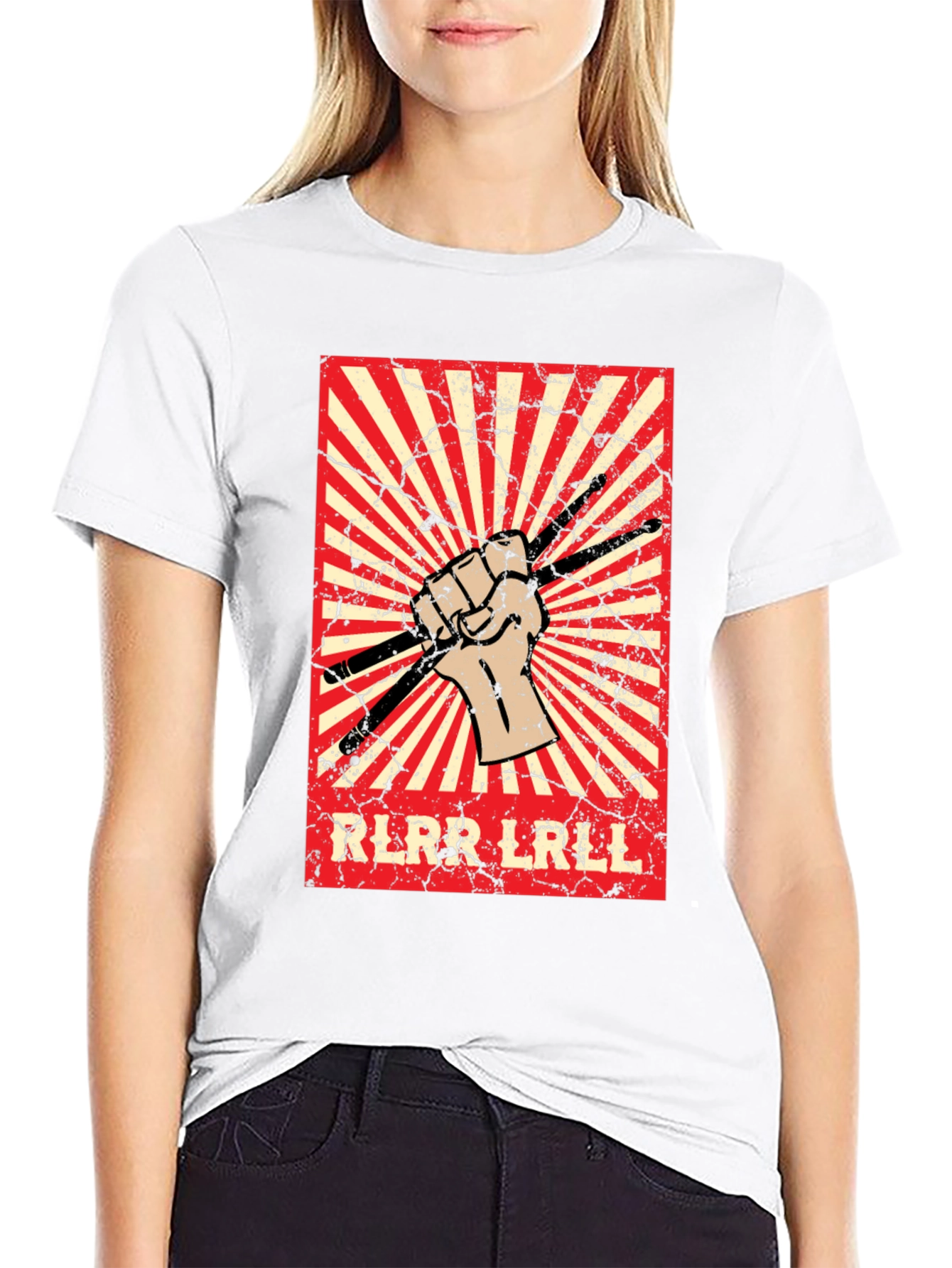 Drummer Hand Drumsticks Graphic Tee
