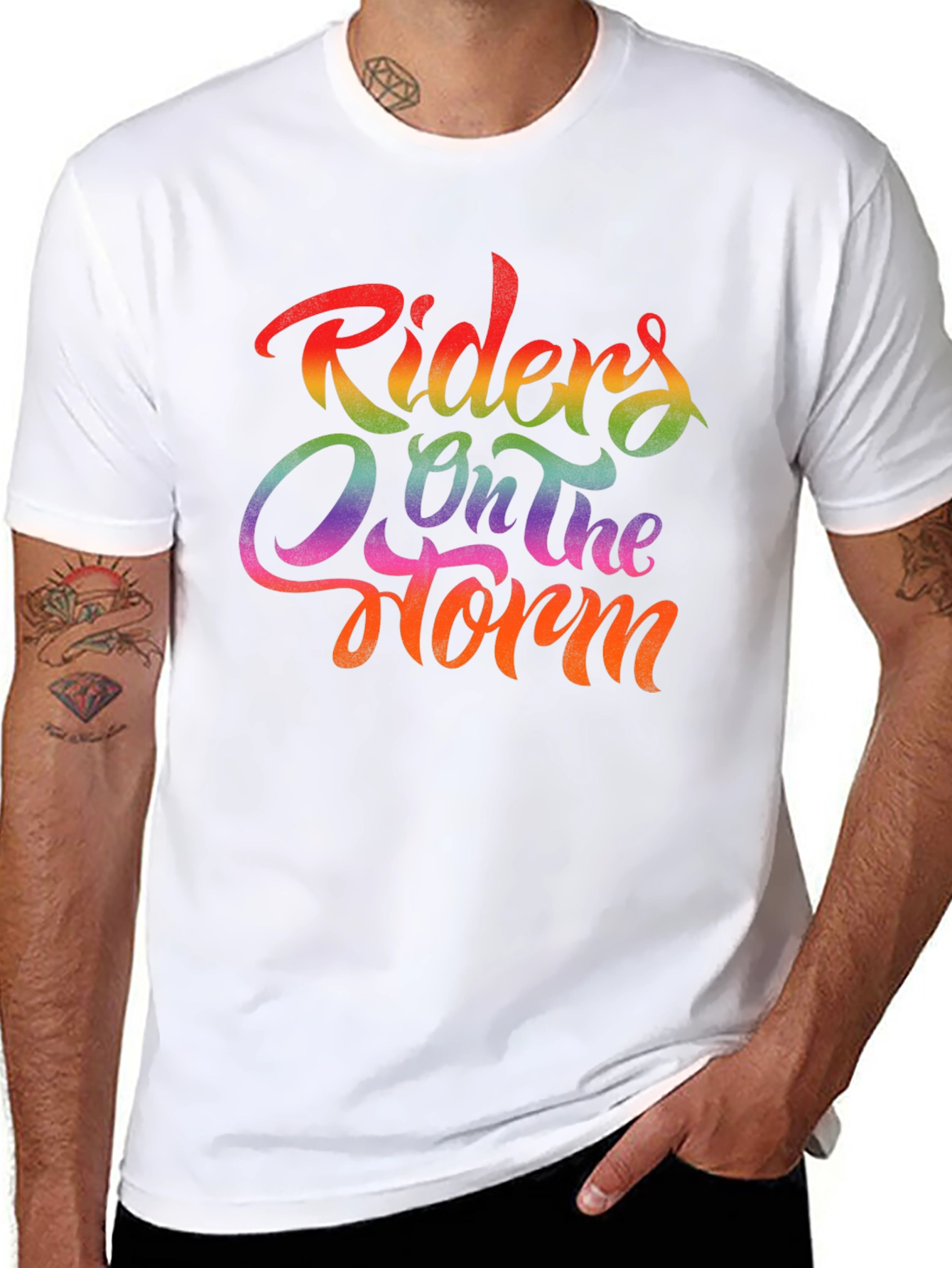 Riders On The Storm Rainbow T-Shirt