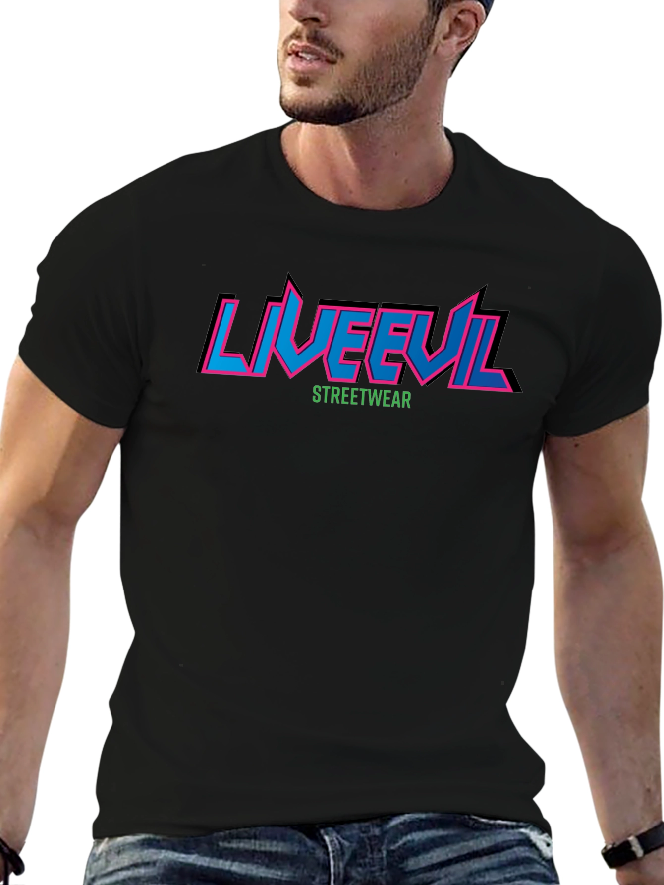 Liveevil Streetwear Graphic Tee - Black