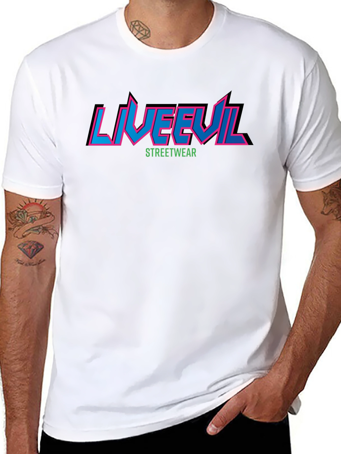 Liveevil Streetwear Graphic Tee - Black