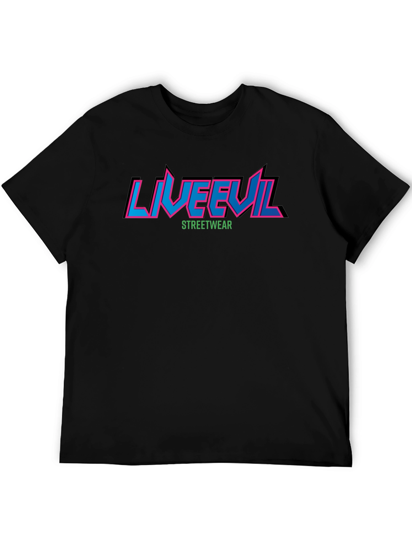 Liveevil Streetwear Graphic Tee - Black