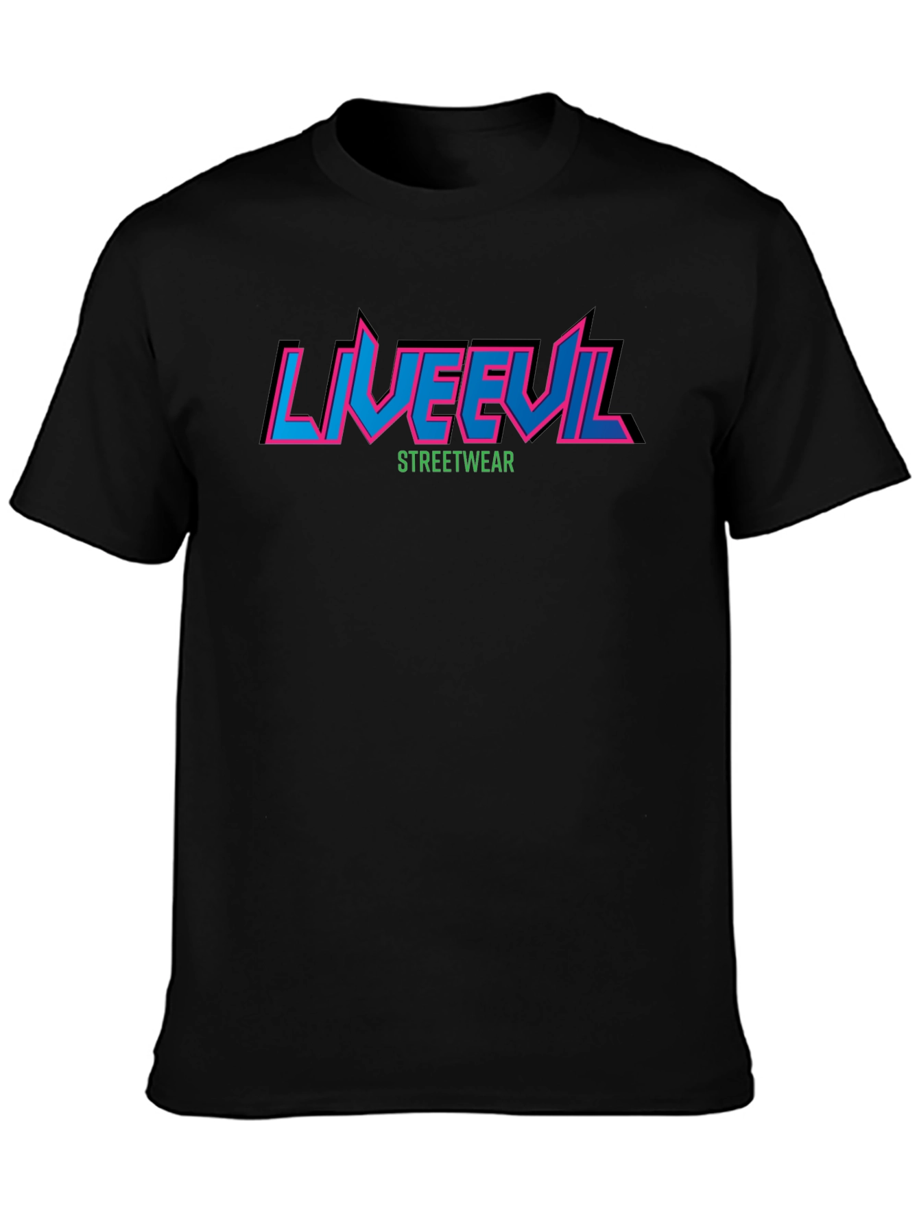 Liveevil Streetwear Graphic Tee - Black